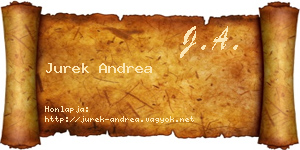 Jurek Andrea névjegykártya