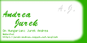 andrea jurek business card